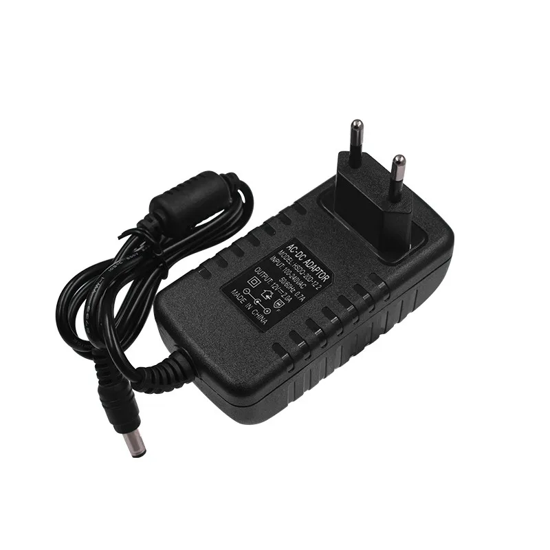 Adaptador convertidor para cámara CCTV, fuente de alimentación CCTV con enchufe europeo de 100mm x 240-5,5mm, 12V2A AC 2,1 V-2,5 V DC 12V 2A 2000mA