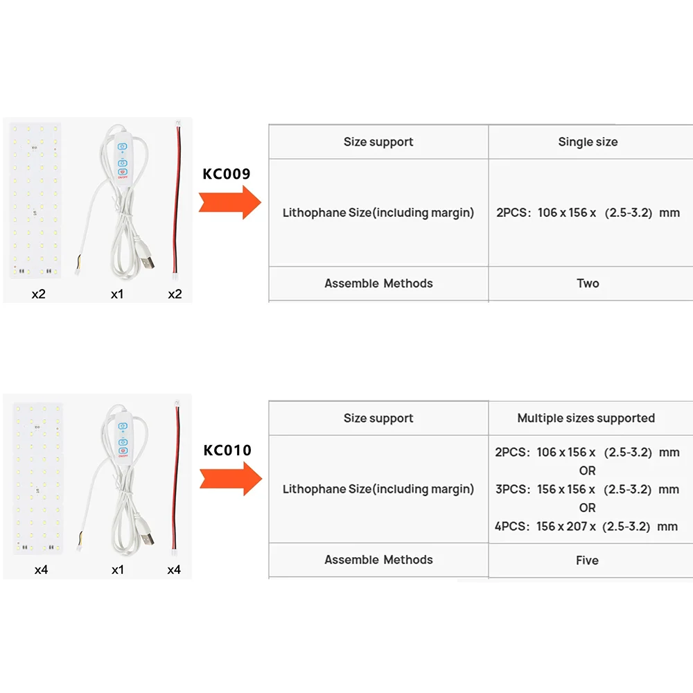 Para Bambu Lab Lithophane Panel Led CMYK tablero de retroiluminación LED PLA básico CMYK paquete de lithophane impresión 3D foto de lithophane 96x144mm - imagen 5