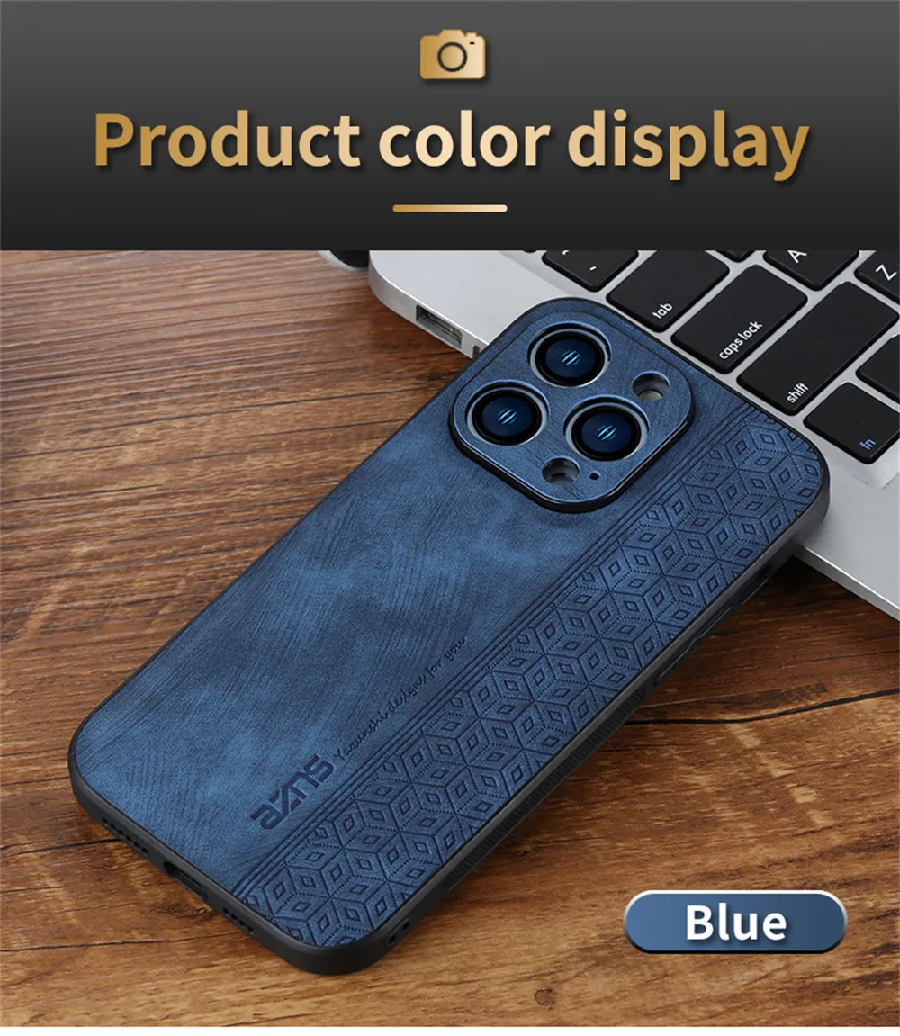 Para iPhone 15 Pro Чехол для Funda de cuero a prueba de golpes Funda trasera suave Funda para iPhone 15 Pro Coque Capa Bumper фар - imagen 5