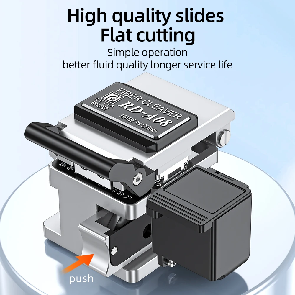 Cortador de fibra óptica SAIVXIAN RD-A08 RD-A06, cuchilla de fibra de alta precisión con caja de desecho, corte de cuchilla de fibra óptica de 50000 Lifes - imagen 5