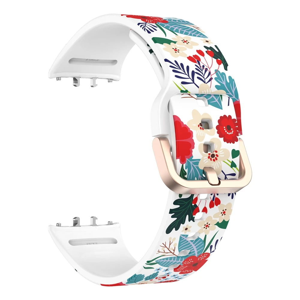 Correa de silicona con estampado de animales y flores para Samsung Galaxy Watch Fit 3, pulsera para Galaxy FIT3 SM-R390 - imagen 2