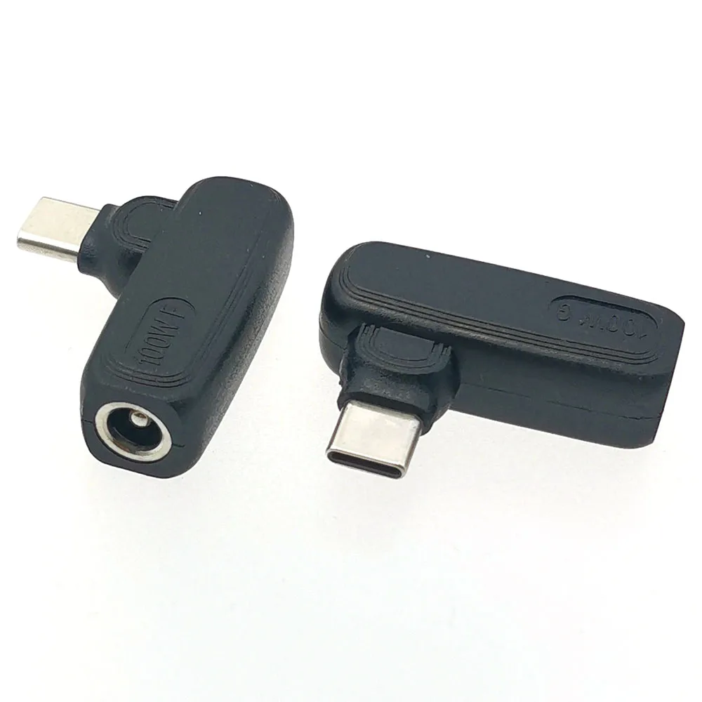 Convertidor de cargador de ordenador portátil, Conector de adaptador de corriente PD de 100W CC 5,5x2,1 5,5x2,5 hembra a USB tipo C, Universal, para Lenovo H, 1 unidad - imagen 4