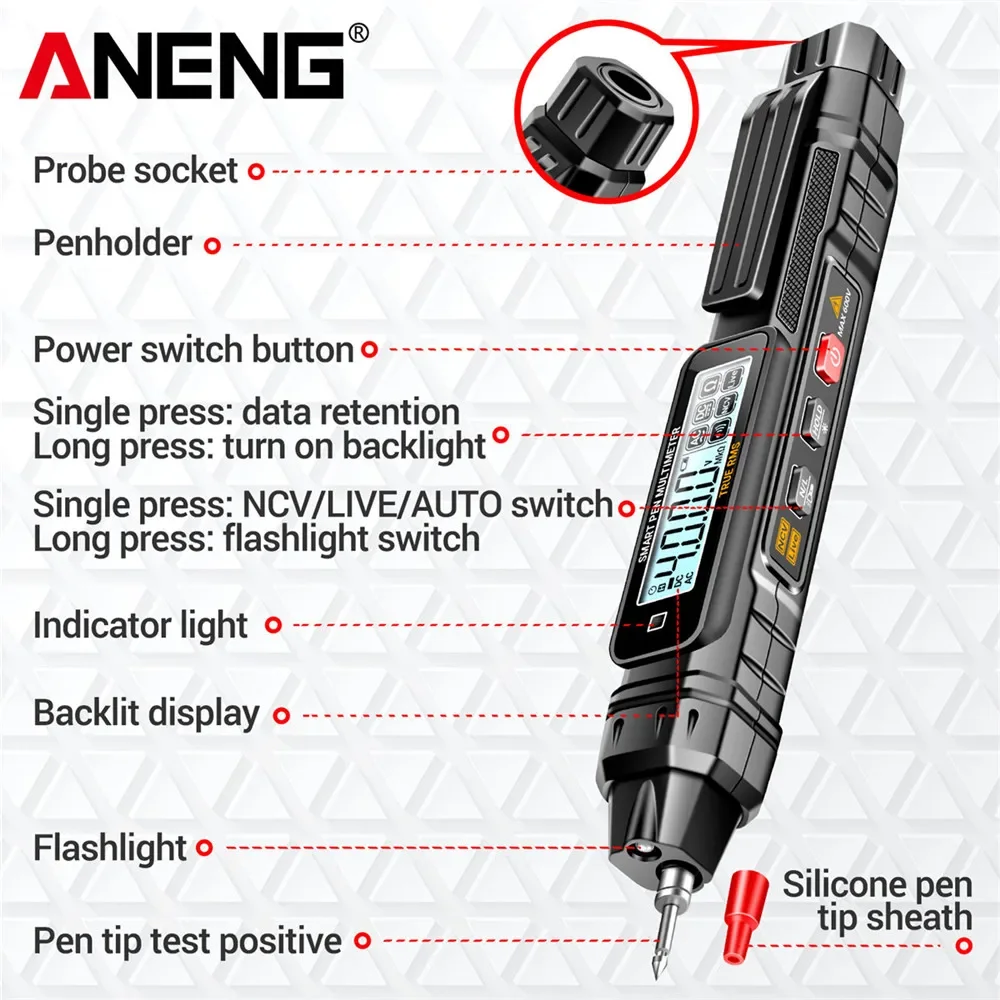ANENG A3005 – Multímetro Digital con Medición de Corriente y Voltaje - imagen 5