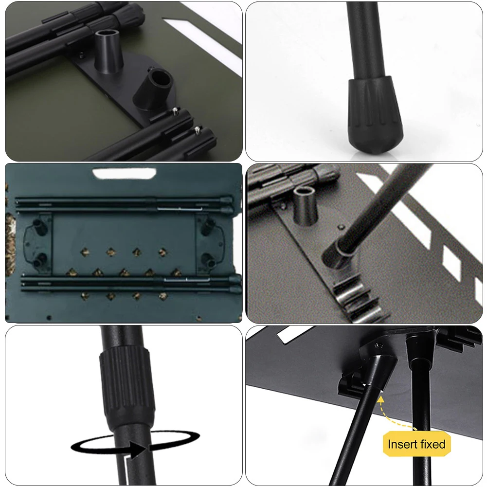 Patas de mesa plegables, patas de muebles plegables de Metal, patas de mesa de centro de altura ajustable, equipo de Camping DIY para viajes al aire libre - imagen 5