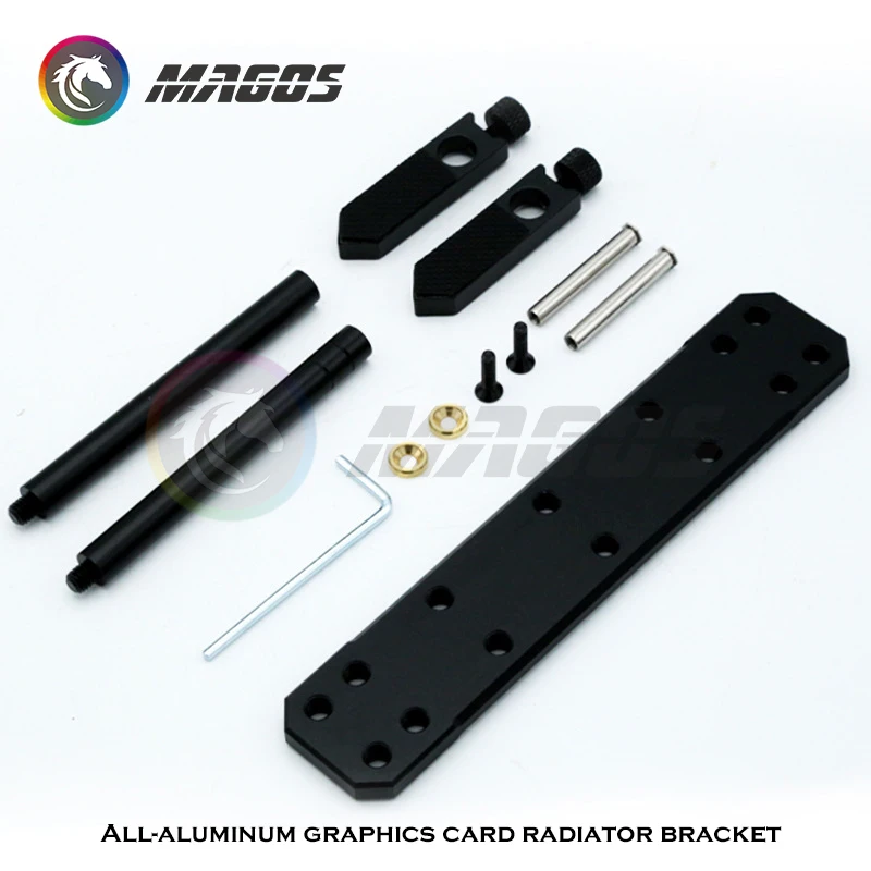 Soporte de tarjeta gráfica para Lian Li, caja de ordenador de vidrio templado, posición del ventilador, conector GPU, marco de soporte de aleación de aluminio - imagen 3