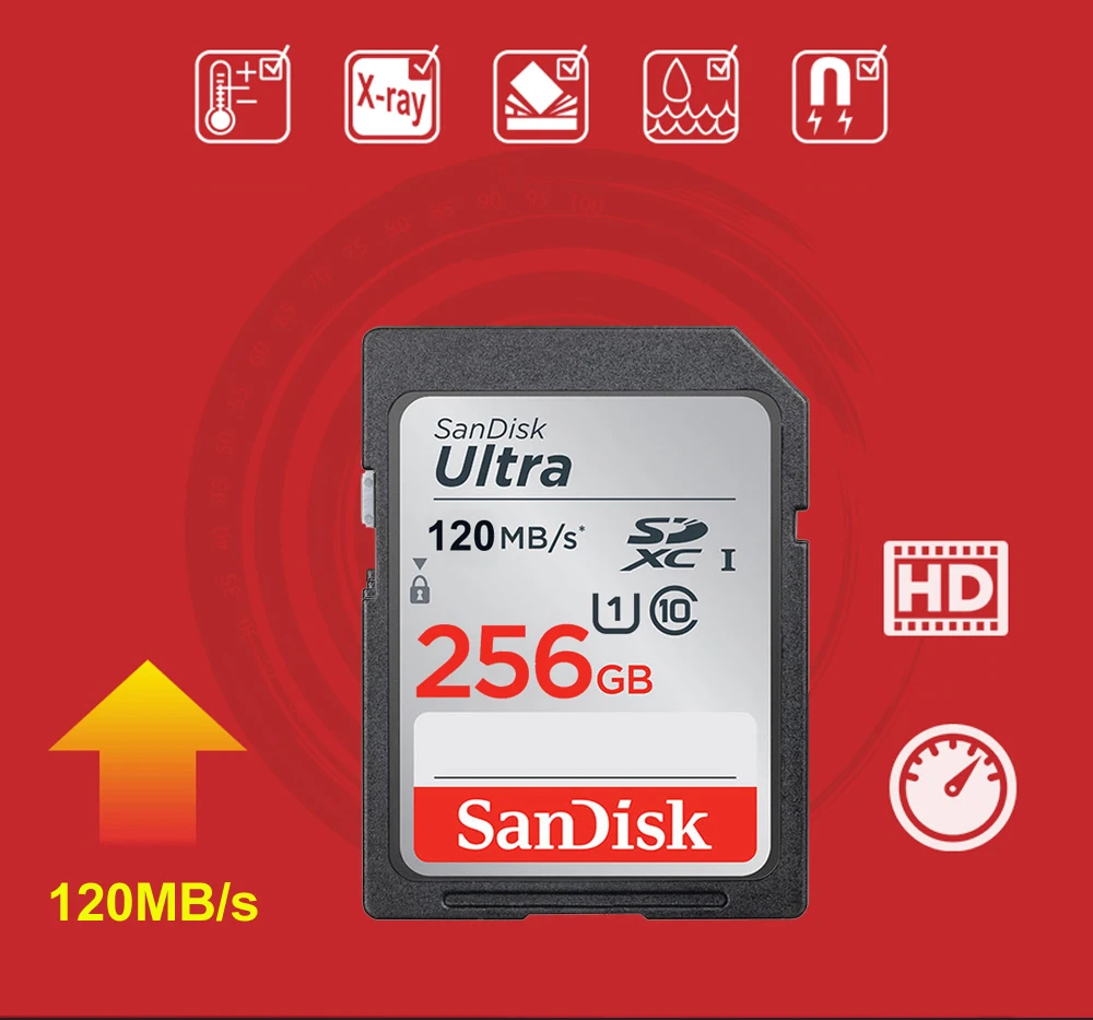 Tarjeta SD 100% SanDisk microSDHC SDXC UHS-I MAX 140MB/S 128GB 256GB 64GB 32GB 16GB tarjeta de memoria micro Class10 U3 para cámara SDUNC - imagen 3