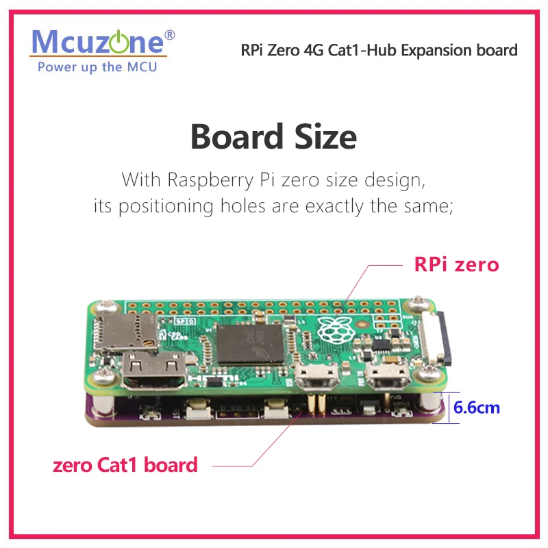 RPi0_CAT1-HUB, placa de expansión Raspberry Pi Zero 4G Cat1-Hub, sondas para fuente de alimentación y comunicación, no requiere cable USB - imagen 3