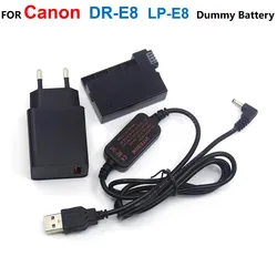 Batería Compatible Canon LP-E8 – Cargador USB para EOS 550D, 600D, 650D, 700D