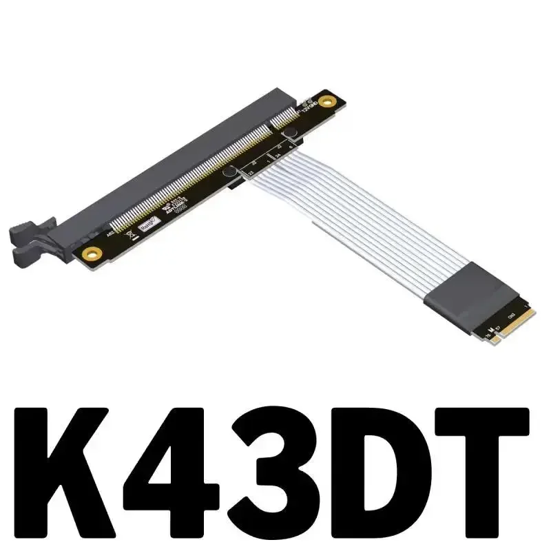 ADT-Link M.2 NGFF NVMe STX placa base Cable extensor de tarjeta gráfica a PCIE 4,0x16 90 grados en ángulo 16x adaptador elevador puentes - imagen 3