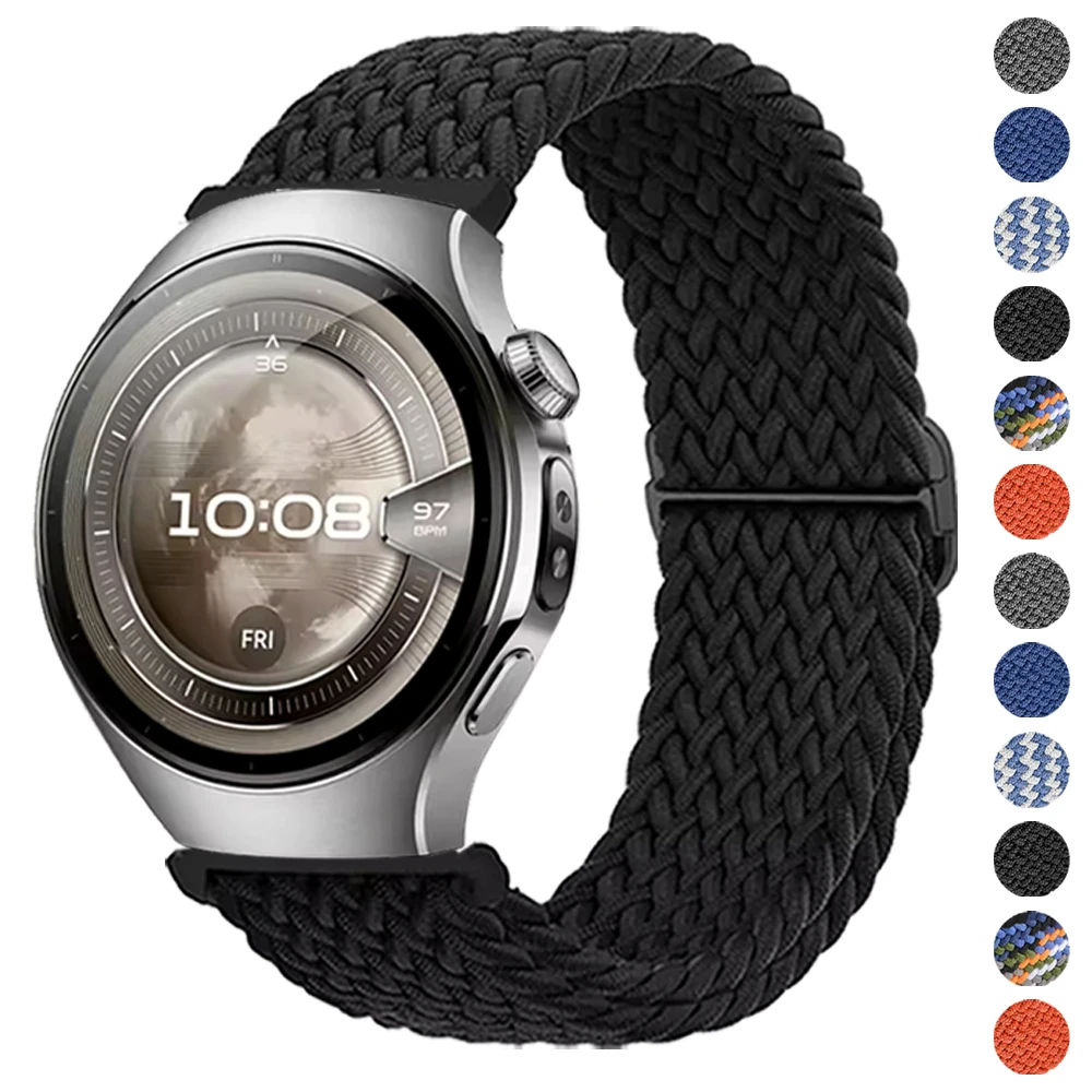 Correa trenzada de 22mm/20mm para HUAWEI WATCH 5/GT 5 Pro/GT 5 4 46mm/WATCH 4 Pro/GT 3 Pro 43mm Correa de nailon pulsera de repuesto