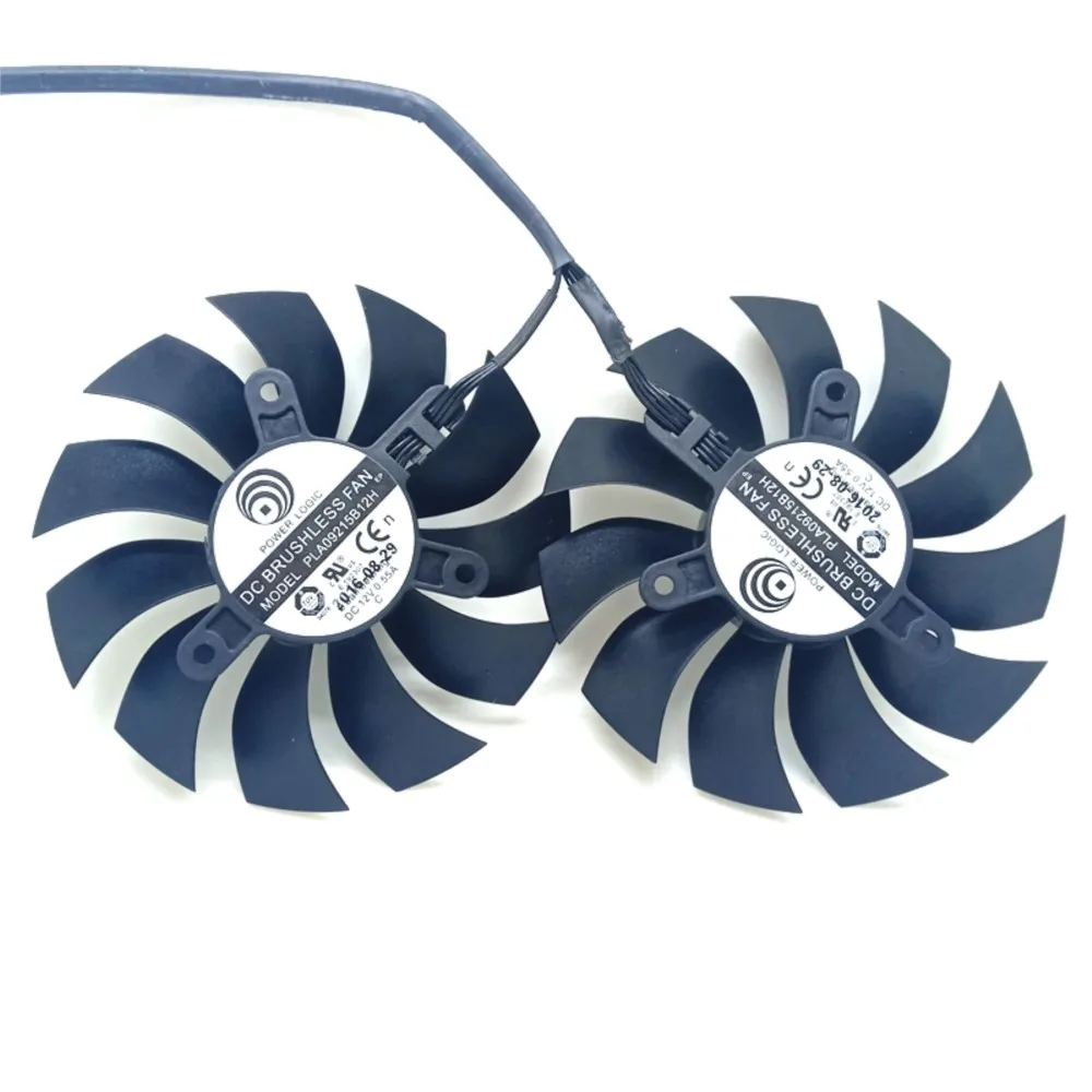 Para EVGA GTX1080TI SC GTX 1080 Ti edición negra SC2 ventilador tarjeta gráfica refrigeración 2 unids/lote PLA09215B12H 12V 0.55A 86mm 4 pines - imagen 5