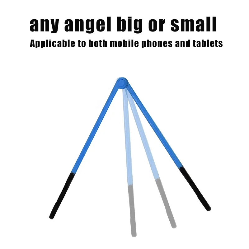 Soporte plegable para teléfono de escritorio, soporte de montaje para teléfono móvil ABS en forma de V para tableta, soporte de cabecera perezoso de escritorio ajustable - imagen 2