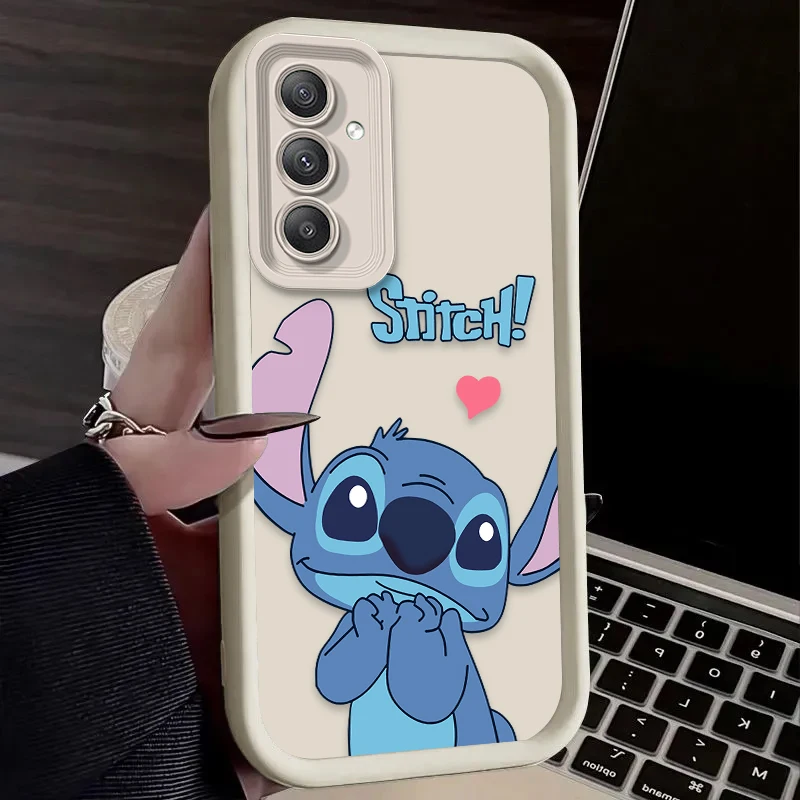 Funda de silicona Disney Happy Stitch para Samsung Galaxy A35 A55 A15 A25 A16 A06 A05 A05S A24 A13 A23 A12 A22 A32 A52 A71 A51 4G - imagen 3
