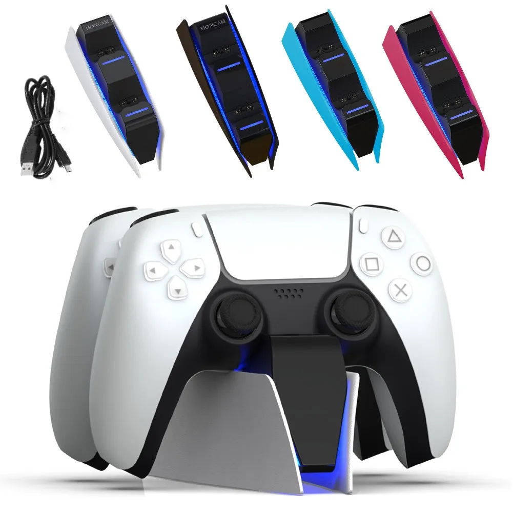 Cargador rápido Dual para mando inalámbrico PS5, estación de base de carga USB tipo C para Sony PS5, Joystick, nuevo - imagen 2
