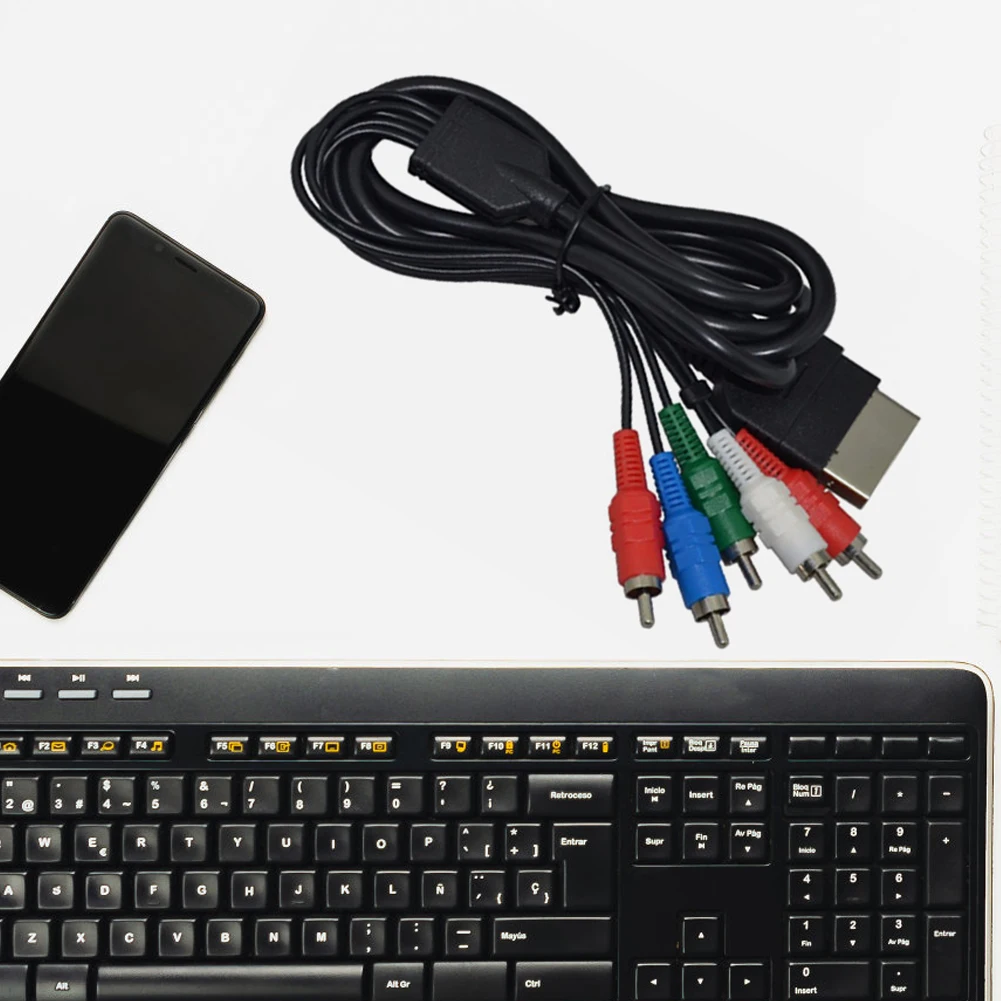 Cable de Conexión de Componente HD de 180 cm, Cable AV de Componente de Alta Definición, Cable RCA de Audio y Video para Xbox de Primera Generación - imagen 3