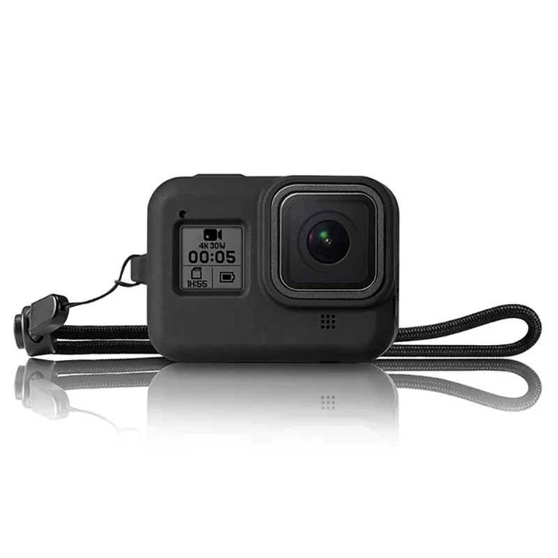 Funda de silicona 9 en 1, tapa protectora de lente, juego de película protectora de vidrio templado para GoPro Hero 8, accesorio de Cámara de Acción - imagen 5