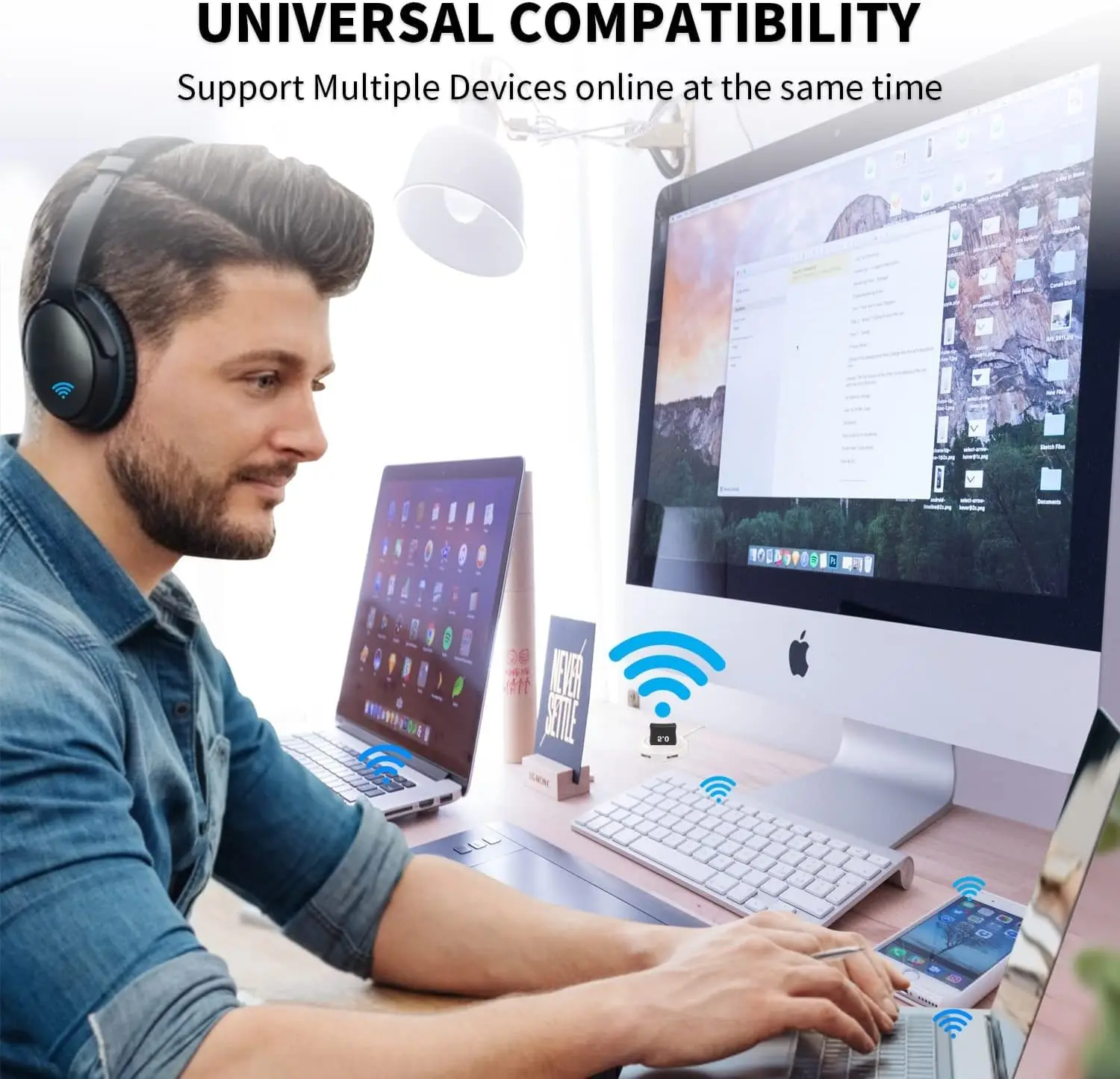 Adaptador Bluetooth 5,0 para PC, receptor Dongle USB Bluetooth, transferencia inalámbrica Compatible con auriculares estéreo, Windows de escritorio - imagen 5