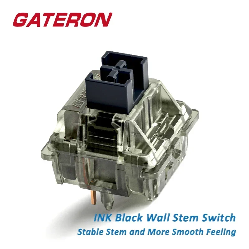 GATERON INK V2 vástago de pared negro lineal 60g fuerza personalizado intercambio en caliente DIY 5 pines interruptor de teclado mecánico para juegos
