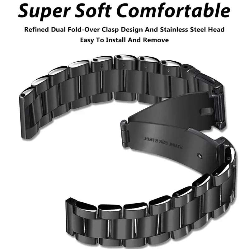 Correa de pulsera de 22mm para Redmi Watch 5 Lite/5, correa de reloj activa de acero inoxidable para reloj inteligente Redmi Watch 3 Active/3 Lite - imagen 3