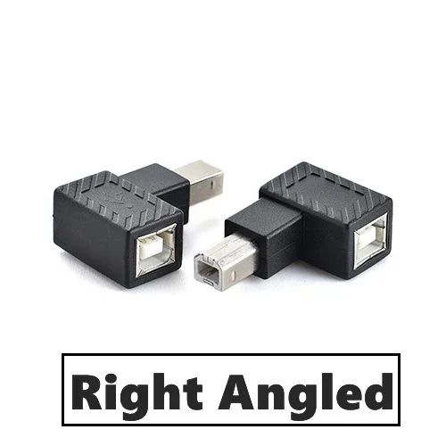 Adaptador de extensión macho a hembra para caja de disco duro de escáner de impresora, arriba abajo, izquierda, derecha, ángulo de 90 grados, USB 2,0, tipo B - imagen 4