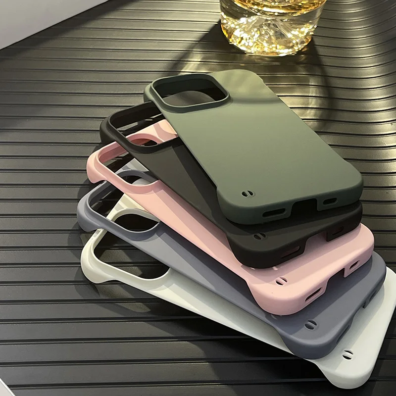 Funda rígida de PC sin marco ultrafina para iPhone 15, 14, 13, 12 MINI, 11 Pro Max, XR, XS, X, 8, 7 Plus, SE, cubierta de caramelo de refrigeración delgada de lujo - imagen 5