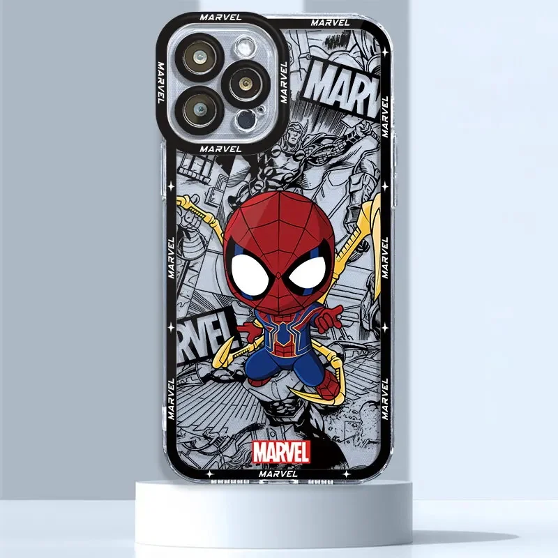Funda de teléfono Marvel Spider Man para Xiaomi Redmi Note 13 14 Pro Plus 5G 4G 12 Pro 12S 15C 14C 13C 12C 10C 11 10 10S 11S A5 A2 A3 - imagen 4