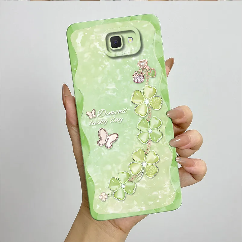 Carcasa a prueba de golpes para Samsung Galaxy J7 Prime 2 G611F/DS J7Prime, funda trasera de silicona suave con patrón de flores y mariposas bonitas - imagen 2