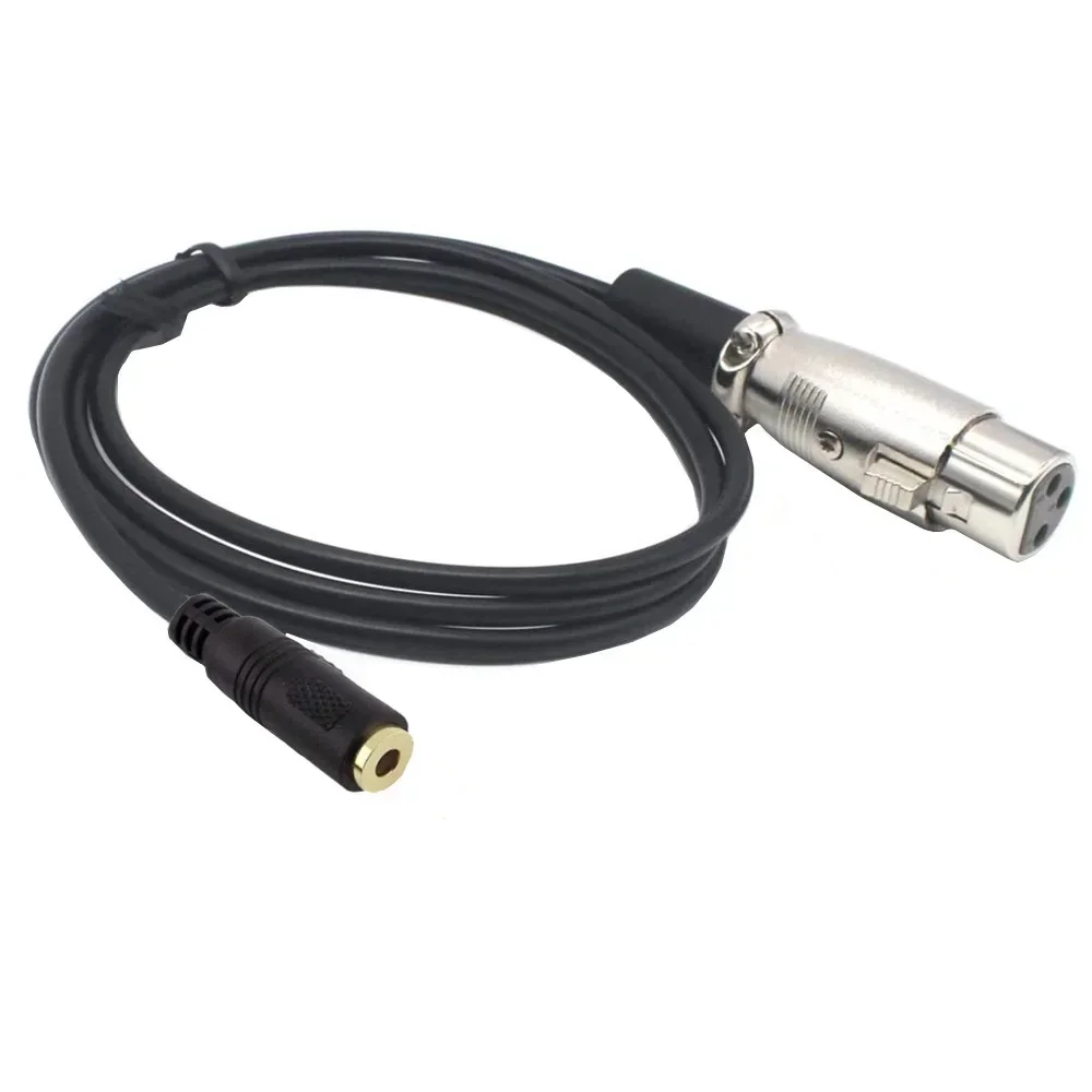 XLR hembra y macho a mini mezclador de audio estéreo con enchufe hembra de 3,5 mm a cable de micrófono IPod 1,5 m/5 pies - imagen 2