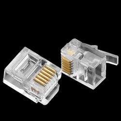 Conector RJ11 6P6C modular para teléfono
