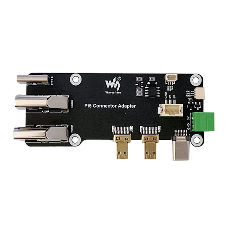 Placa adaptadora Raspberry Pi 5/4B, Micro HDMI a HDMI, salidas duales 4K, todos los puertos USB al lado de Pi, UART - imagen 2