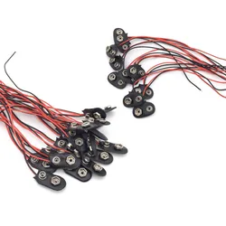 Clip Conector a Presión para Batería 9V - Cable de Plomo 150 mm