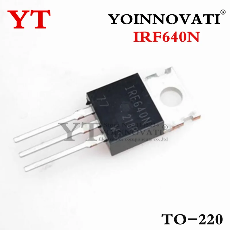 100 unids/lote IRF640NPBF IRF640N IRF640 MOSFET N-CH 200V 18A TO-220AB