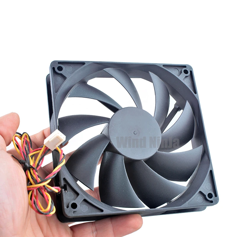 Ventilador de refrigeración silencioso 12 cm x 120 mm x 25 mm DC12V 0.16A 1.92 W 900 rpm para fuente de alimentación de CPU del chasis - DF1202512RFLN - imagen 5