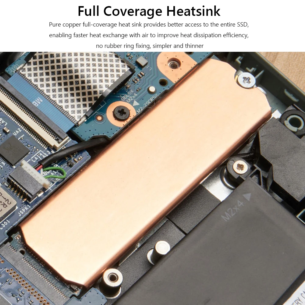 Disipador de calor M.2 SSD, radiador de disco de estado sólido con almohadilla de silicona térmica para NVME M2 NGFF M.2 2242 2280 PCIe SSD - imagen 2