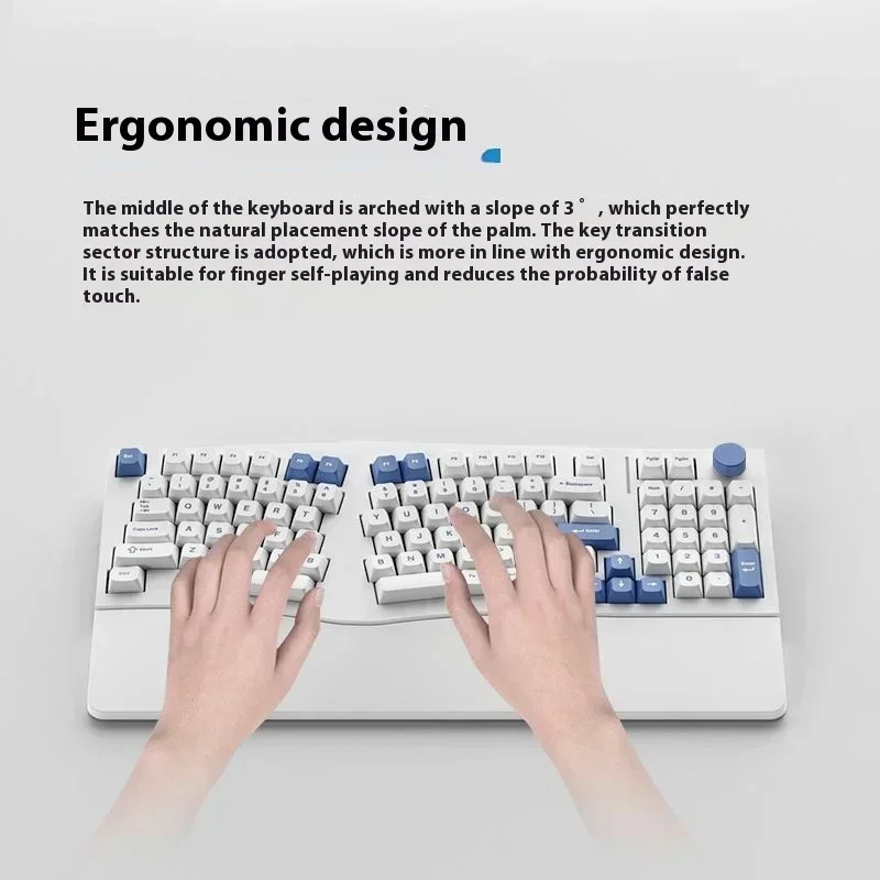 Nuevo FEKER Alice 98Pro teclado con cable de modo único junta de intercambio en caliente personalizada perilla multifuncional RGB teclados mecánicos ergonómicos - imagen 2