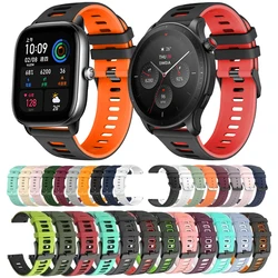 Correa de silicona suave para Huami Amazfit GTR 4 3 Pro GTR2 42mm 47mm banda Amazfit BIP5 GTS 4 2 3 20mm 22mm correa ajustable