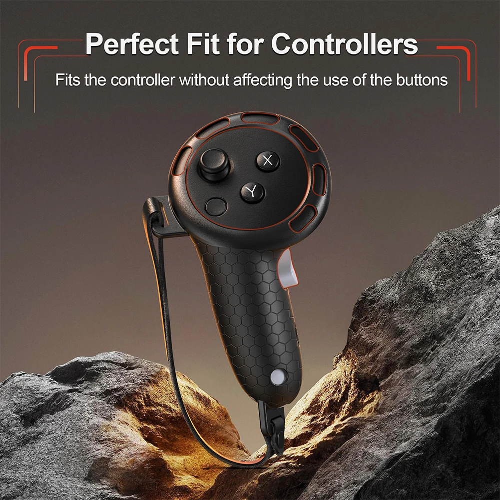 VR Protective Cover For Meta Quest 3S/Quest 3 Silicone Cover Controller Protector Controllers Protector Controller Grip Cover - imagen 4