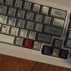 Juego Teclas PBT Ruso Vintage Perfil Cherry para Teclado Mecánico