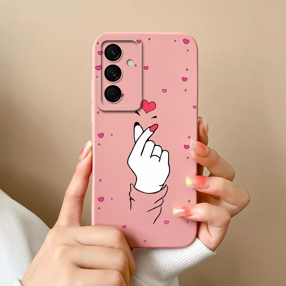 Funda de teléfono para Samsung Galaxy C55, cubierta trasera de protección de cámara de silicona líquida suave con Gato Negro para Samsung C 55 - imagen 5