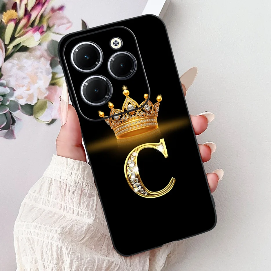 Para Infinix Hot 40 Pro funda X6837 cubierta de letras de corona de lujo funda de teléfono de silicona suave para Infinix Hot 40i Hot40 Pro Hot40i Shell - imagen 5