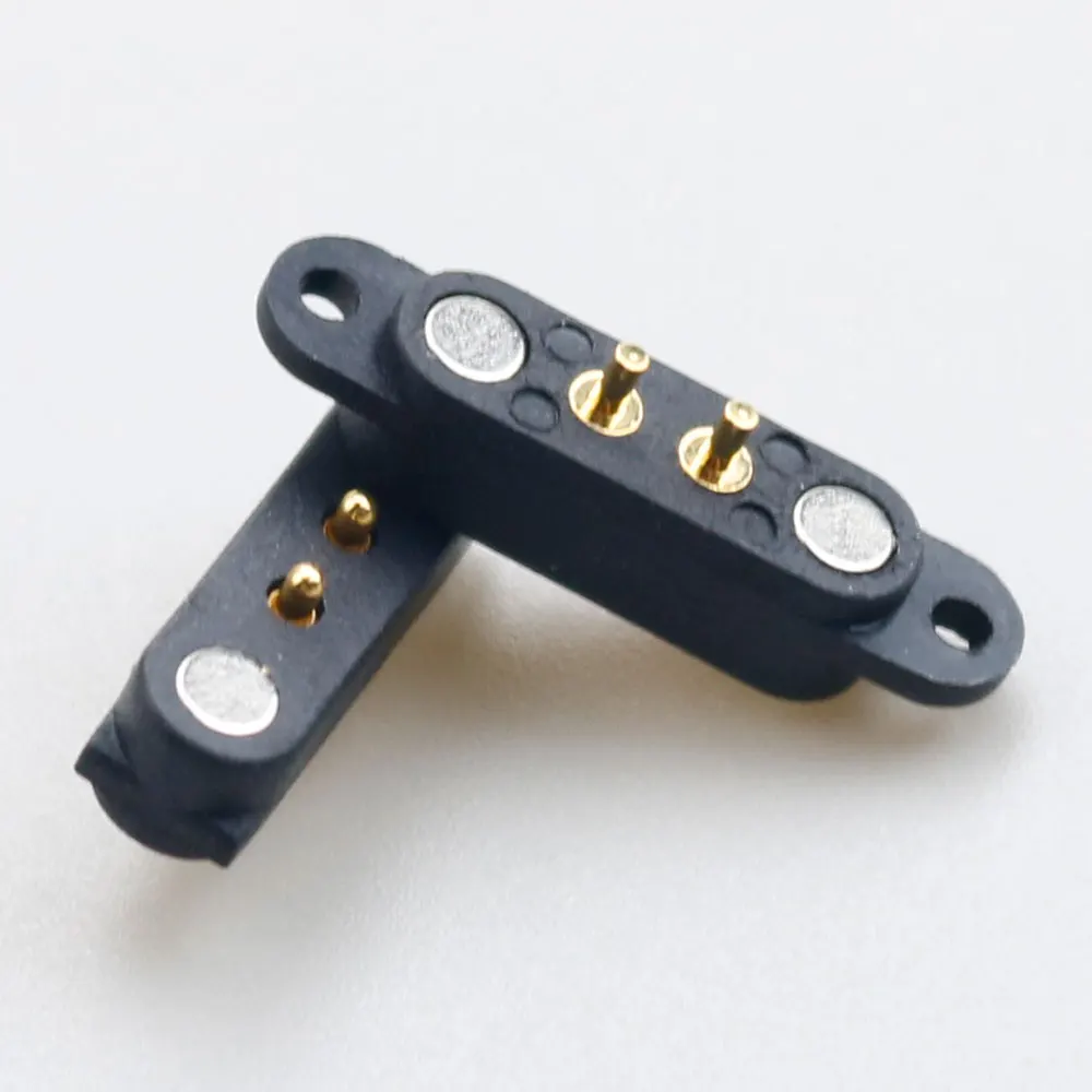 Conector magnético Pogo con resorte, 2 pares, 2,8 MM, 2 pines, 2 polos, agujero pasante macho, hembra, 2A, 36V, DC, sonda de carga de energía - imagen 4