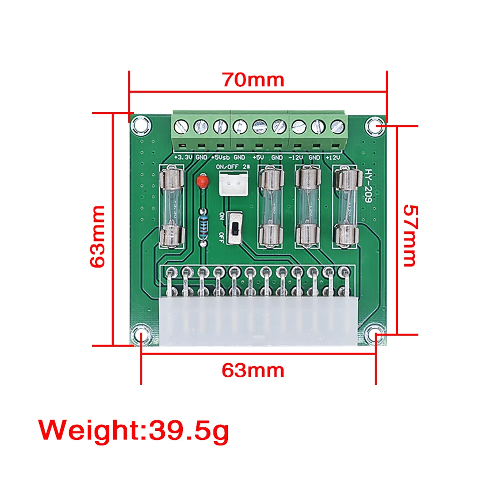 Placa adaptadora de corriente ATX de escritorio, módulo de cableado de toma de corriente para ordenador ATX - imagen 3