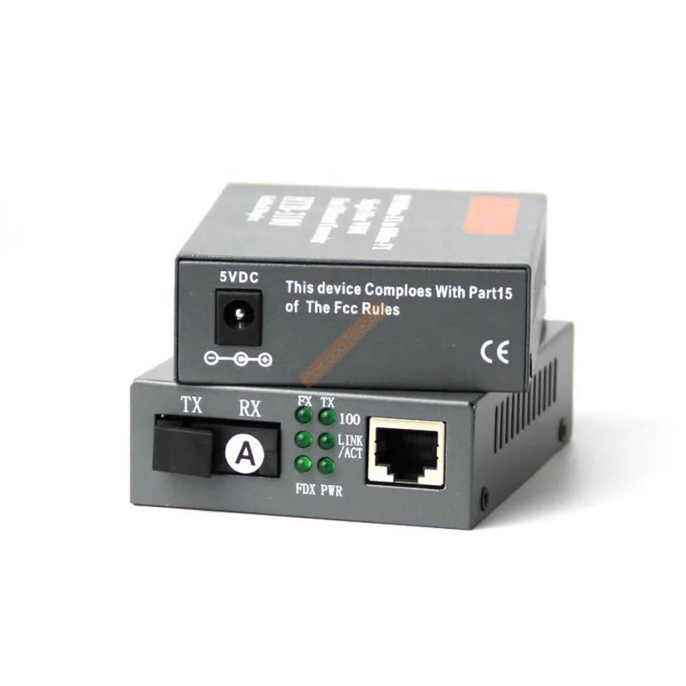 1 par de convertidor de medios transceptor de fibra HTB-3100 convertidor de fibra única SC 10/100M fibra única de modo único - imagen 4