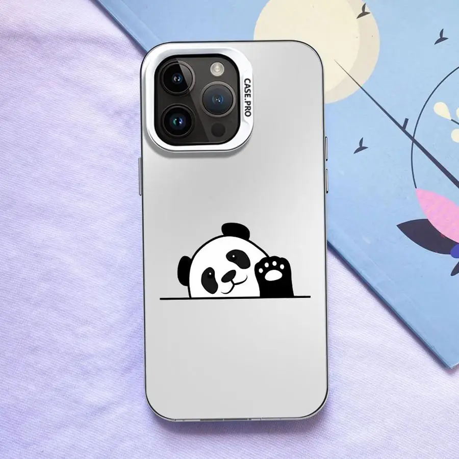 Funda trasera de teléfono con diseño de Panda de dibujos animados para iPhone 16 17 Pro Max 12 14 XS 15 Plus 13 11 16e 17Air XR - imagen 3