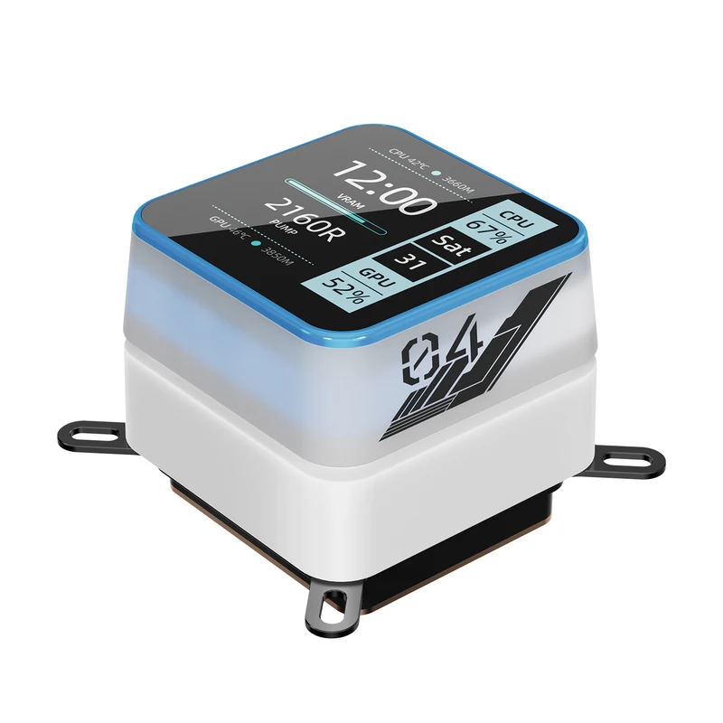 X-GAMERX HuanYi ARGB Radiador de refrigeración por agua todo en uno/soporte LGA1851/1700/115X/1200/AM5/AM4/pantalla LCD magnética de 2,3 pulgadas - imagen 5