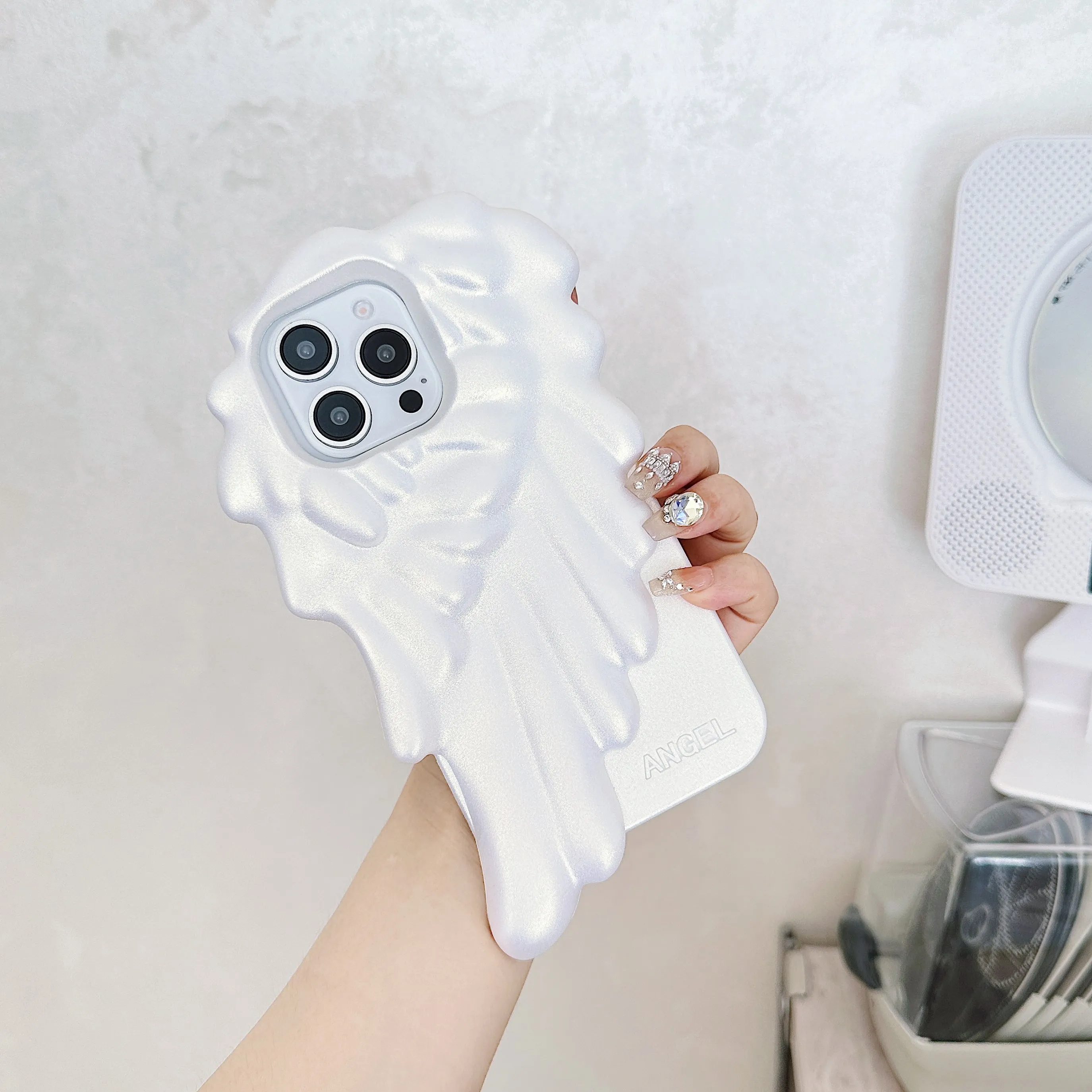 Para iPhone 17 16 15 14 13 Pro Max Air Angel Wings Funda suave de silicona - imagen 2