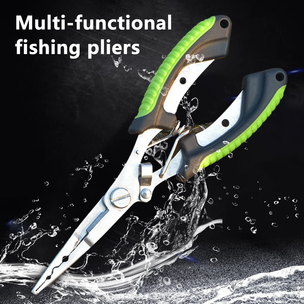 Alicates para pescado, ergonomía, antideslizantes, de alta resistencia, corte multifuncional, línea de pesca, anzuelos atados, alicates, equipo de pesca - imagen 3