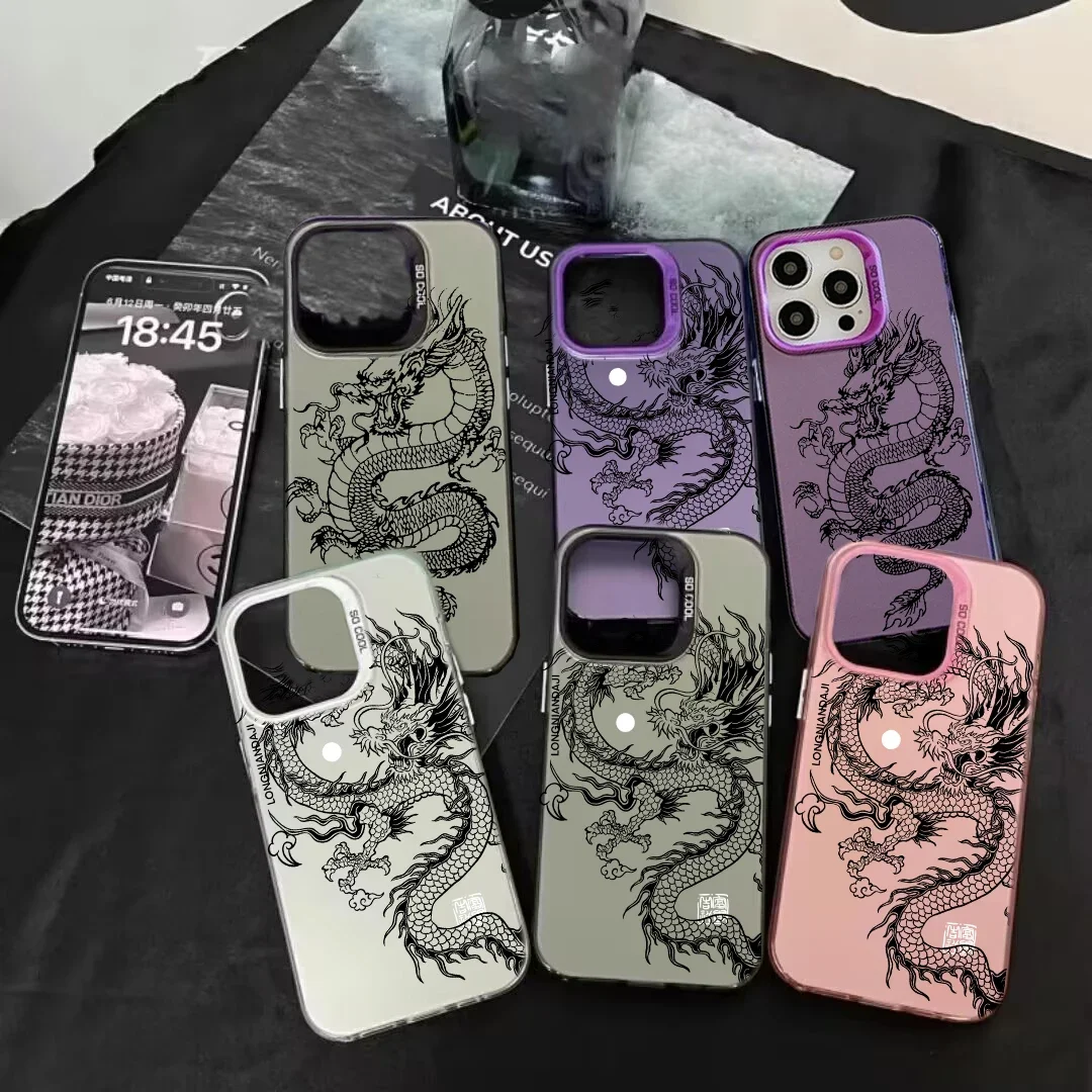 Funda de teléfono con estampado de tótem de dragón para Xiaomi Poco F7 X7 PRO 5G 14T PRO 14T 13T X6 X5 M6 F6 F5 X3 11 Lite, funda IMD Laser