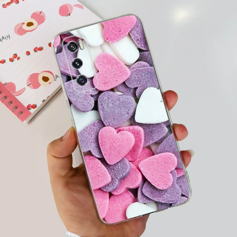 Funda de teléfono con flores para Vivo V20 SE V2022 V2023, carcasa transparente de TPU suave para Vivo V20 2021 V 20 V20SE V2025 V2024 VivoV20 parachoques - imagen 5