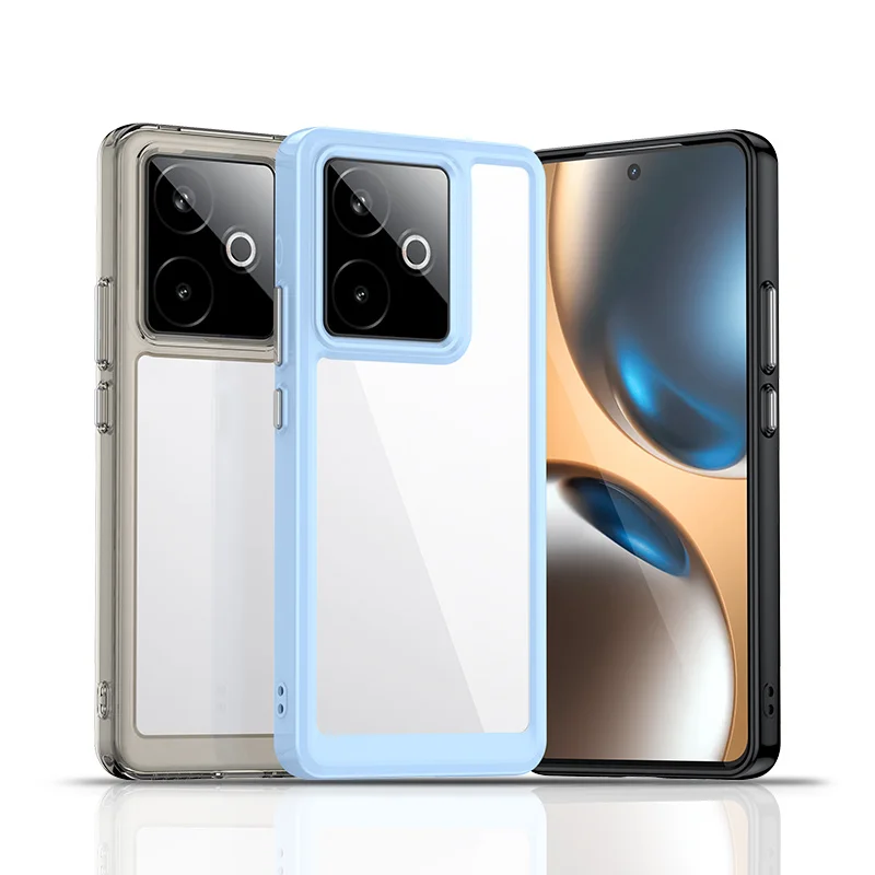 Funda transparente colorida de TPU para Realme GT 7 7T GT7 5G, funda protectora transparente, Coque Capa
